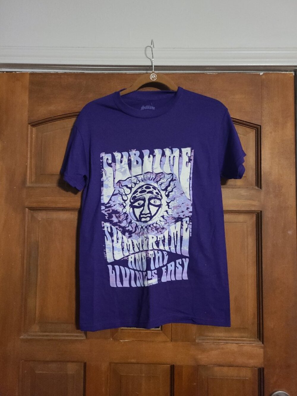Sublime Summertime And The Living's Easy Graphic T-shirt Men S Purple Music NWT